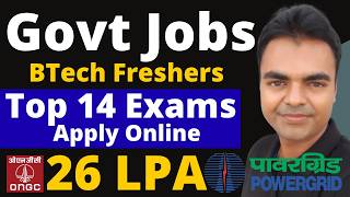 Top 14 Govt Jobs After BTech 2026, High Salary Govt Jobs Vacancy After BTech