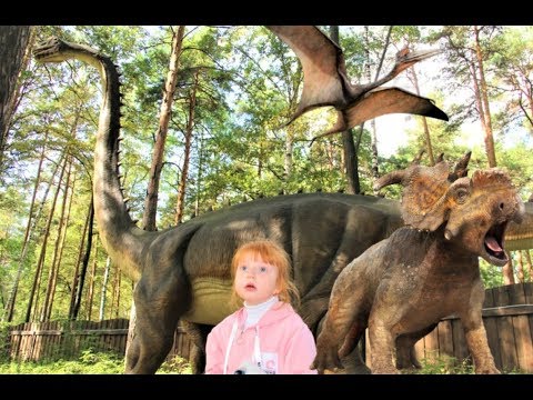 Настя И Настоящие Динозавры.The Best Of Dinosaurs Jurassic World. Динопарк Часть 1,Vlog.