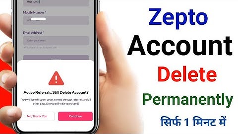 zepto account delete kaise kare | how to delete zepto account permanently | delete zepto account
