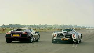 Murcielago vs Zonda DRAG RACE Top Gear | 4K 60fps AI Upscale #topgear #thegrandtour