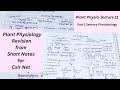 Plant Physiology Revision | Short Notes for CSIR NET, GATE, DBT, ICMR