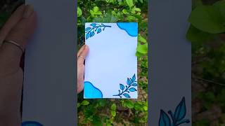 Blue Border design ideas for project🧿💙✨️#shorts #artlover #borderdesigns