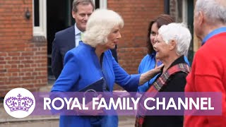 Queen Camilla Greets Dame Judi Dench at Hampton Court Palace