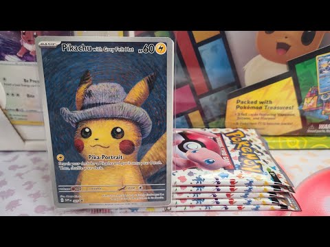 Pikachu With Grey Felt Hat Promo (+ Opening Packs) - YouTube