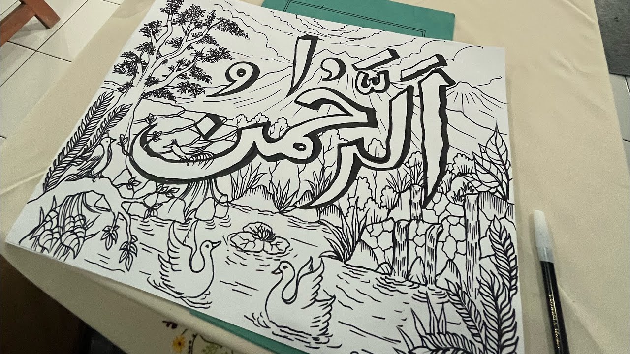 Menggambar Kaligrafi Kontemporer 