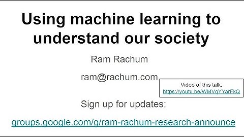 Ram Rachum: Using machine learning to understand our society (Hebrew)