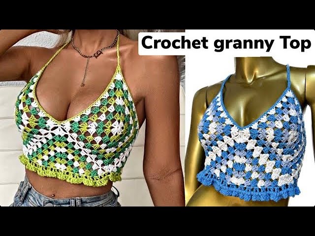 Olive crochet top / bralette tutorial 