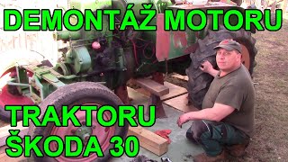 Půlení traktoru Škoda 30 v domácích podmínkách