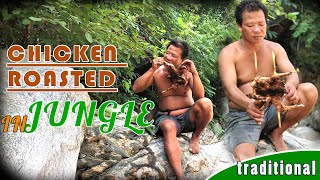 Hunting chicken and roasting in east rural Nepali forest - Jungle survival life.