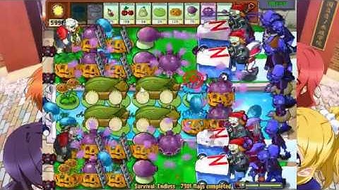 Plants vs. Zombies - Survival Endless (Pool) 4 Cob Cannon Strategy