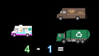 Vehicle Math - Subtraction 2 - The Kids&#39; Picture Show