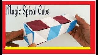 How To Make a Paper MAGIC CUBES SPIRAL - Pako Pako by Tomoko Fuse - AMAZING Transforming Origami!