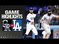 Rockies vs dodgers game highlights 53124  mlb highlights