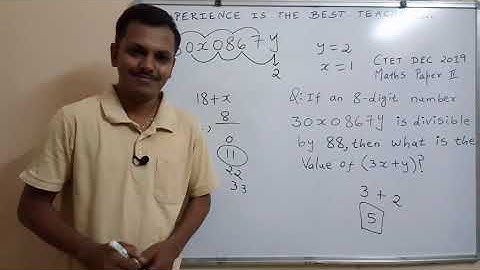 If an 8 digit number 30x0867y divisible 88 ctet maths preparation #ctet #ctetpreparation #ctetexam