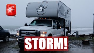 Truck Camping in a Wind Storm!