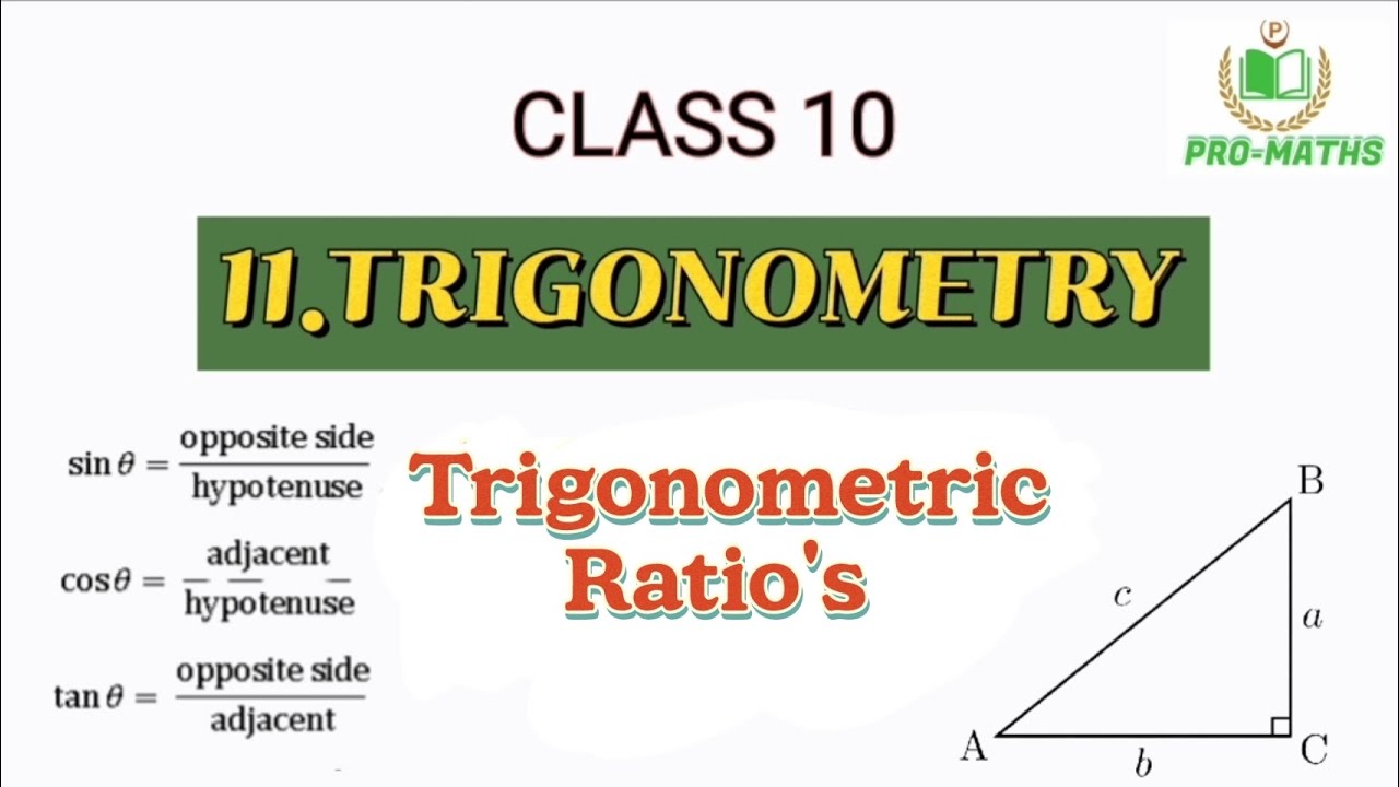 Class 10 Chapter 11 TRIGONOMETRY Trigonometric Ratio's AP