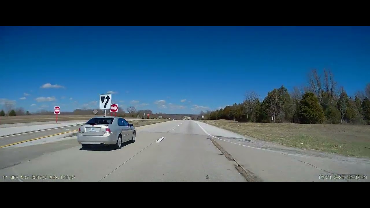 20240317122712 000043 dash cam northbound US 65 north of Interstate 44 Missouri. 2024-3-17