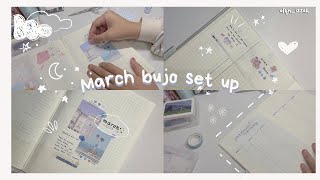 🍀plan with me: march 2023 bullet journal setup | soft blue theme | midori notebook a5 🐋 screenshot 1