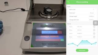 Operation of U.S. Solid App-controlled Analytical Balance