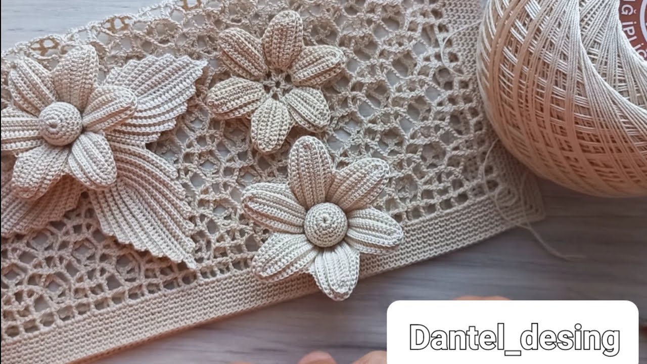 ↘️ Dantel çiçeği birde böyle deneyin çokk kolay ↘️#dantel #anglez #dantelanglez #olimpiyatmodeli 