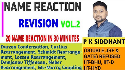 20 important name reaction in 30 minutes revision. CSIR JRF, IIT-JAM, CSIR net chemical science 2020
