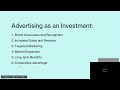 Advertising is an investment of waste of money