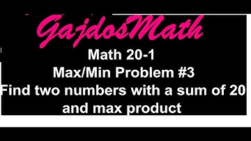 Max/Min Word Problem #3 solved by completing the square