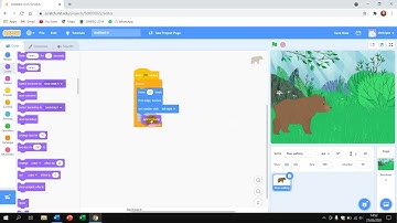 Video Tutorial Beruang Berjalan di Aplikasi Scratch Online