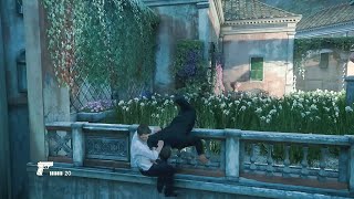 UnCharted 4 Stealth Hard Mode - Balcony Fight PC Recreate enhance quality and shakiness #gameplay
