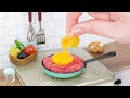 Easy miniature bacon guacamole grilled cheese sandwich recipe  tiny sandwich by miniature cooking