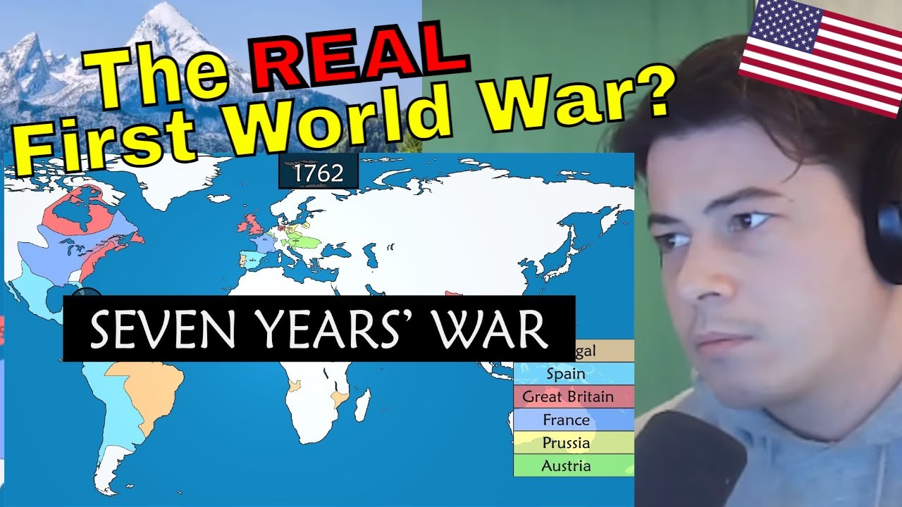 American Reacts Seven Years' War - Summary on a Map