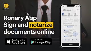 Ronary App - Sign and notarize documents online screenshot 1