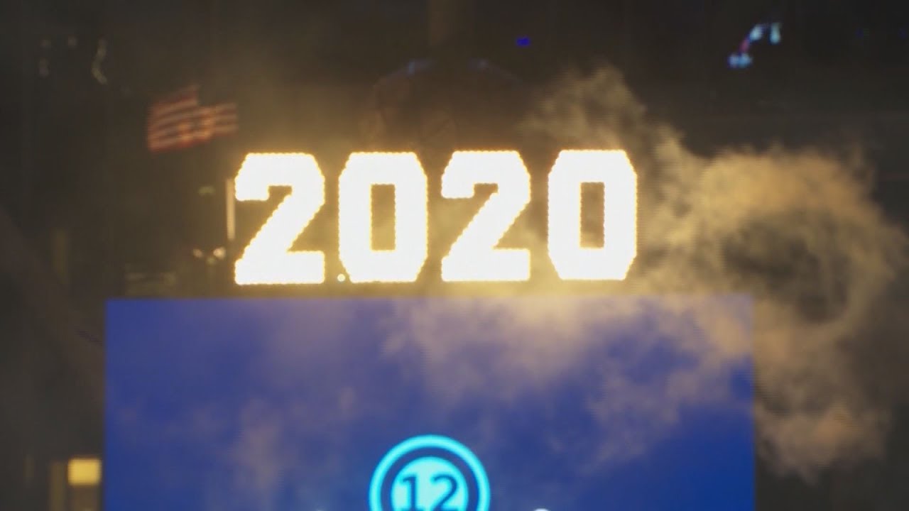 Times Square 2020 Ball Drop in New York City full video