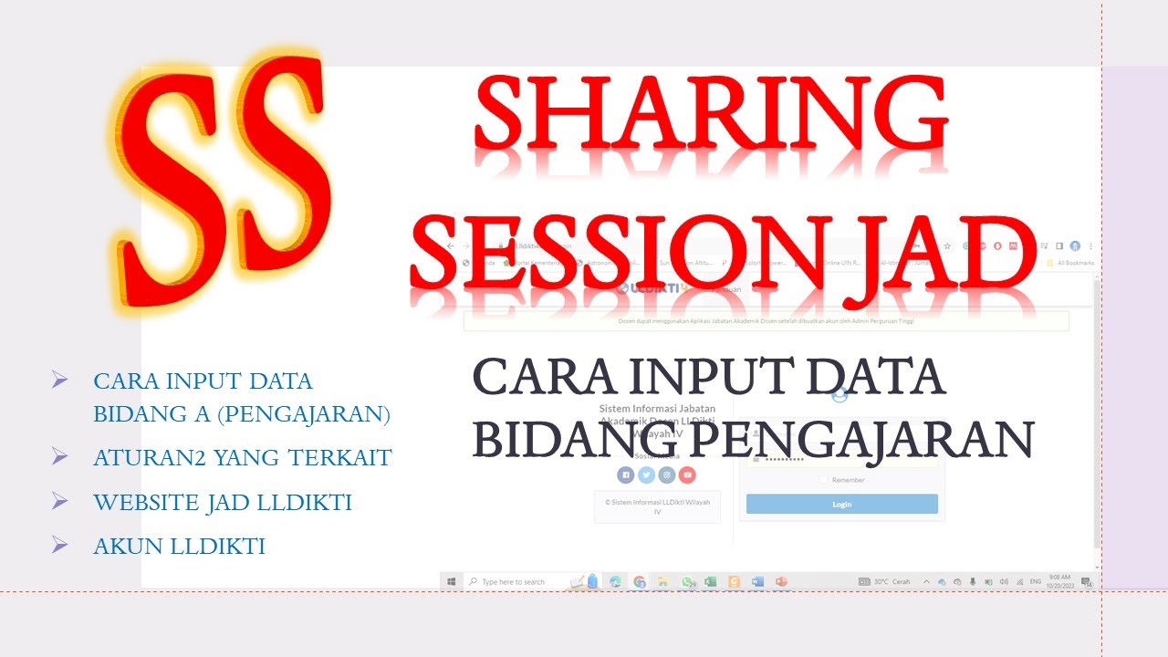 SS - Sharing Session INPUT DATA bidang A (pengajaran) Jabatan Akademik ...