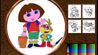dora en ligne jeu de coloriage - dora explorer coloring game for kids screenshot 5
