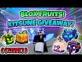 Live blox fruits kitsune giveaway trades  pvp  12k special