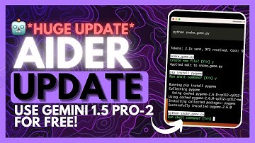 Aider UPDATE + Gemini 1.5 Pro-2: The BEST AI Coding Agent + FREE! (New LLMs, Commands)