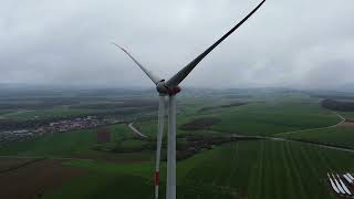 Enercon E115 Windkraftanlage aus der Luft