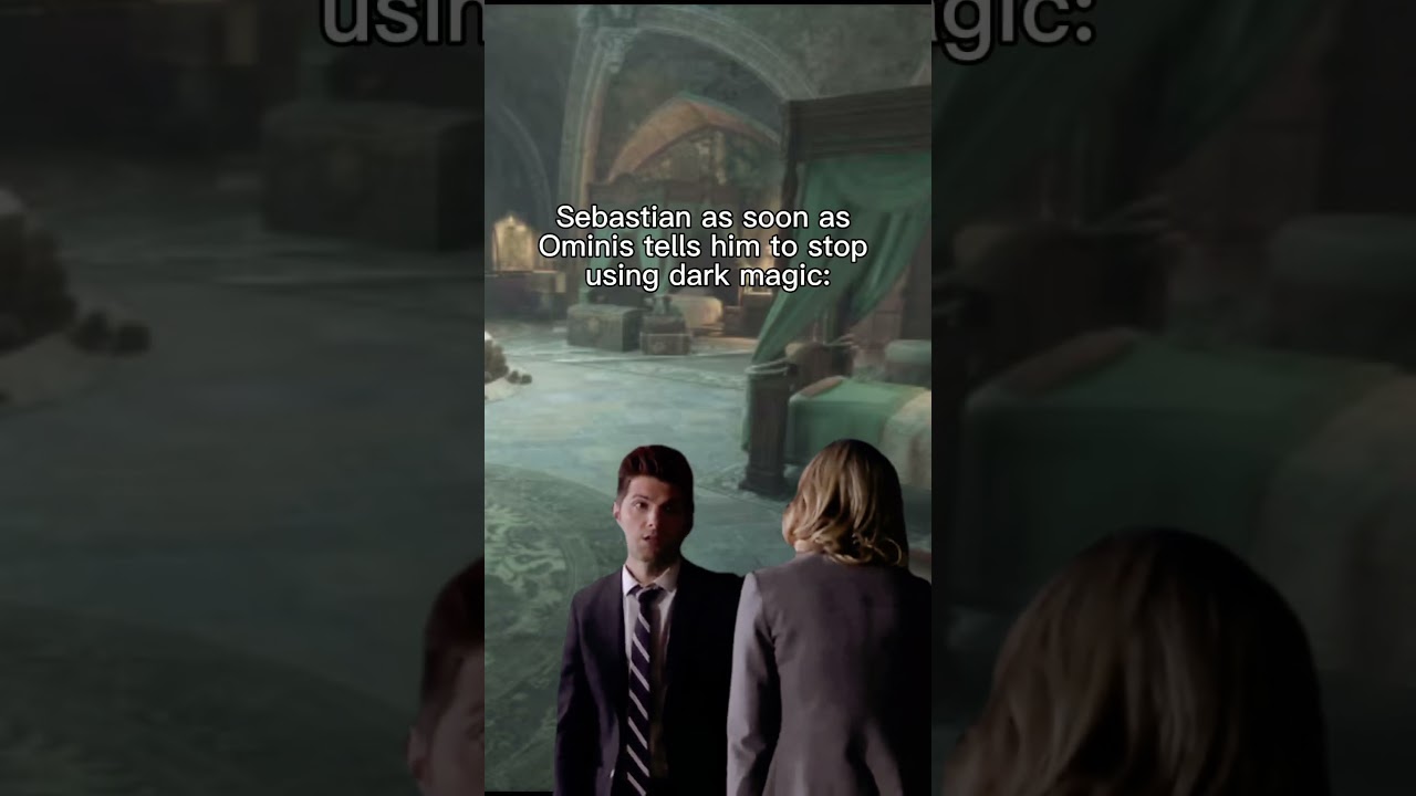 Sebastian Sallow reacts to Ominis Gaunt telling him not to use dark magic 