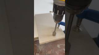 Making holes with a feather drill #furniture #woodworking #wood