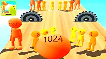 Crazy Ball 2048: 3D Merge Ball ! All Levels Gameplay (1-4) android, ios