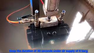 how to do leakage test of rack & pinion pneumatic actuator