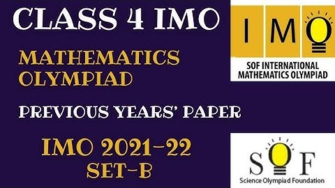 SOF Mathematics Olympiad  Class 4 Solved Paper 2021-22 Set-B