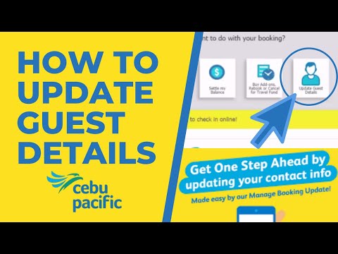 How To Update Guest Details l Cebupacific