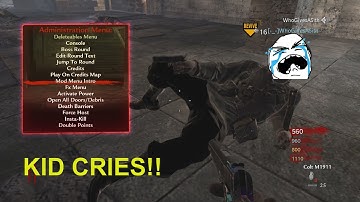 WaW Mod Menu Trolling - KID CRIES!!