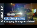 Cold battery charging and charging strategy on long distance with the Skoda ENYAQ or ELROQ