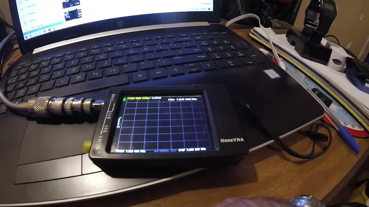 NanoVNA tuning an antenna tuner
