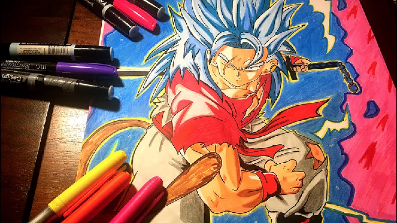 Creating my own Saiyan: Tolg Art tournament entry [Redone] - YouTube