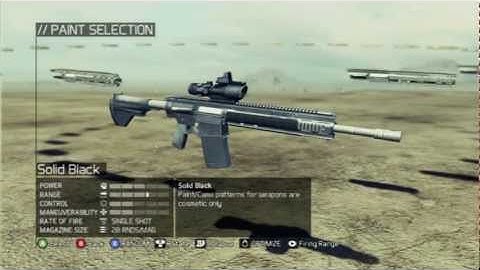 Ghost Recon- Future Soldier |  Weapons Customization Walkthrough (Gunsmith )  HD
