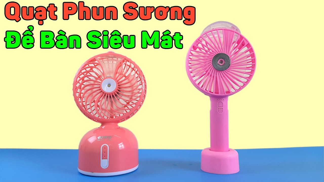 ⁣Trên Tay Quạt Phun Sương Mini Để Bàn Siêu Mát Cho Mùa Hè Mua Trên Shopee